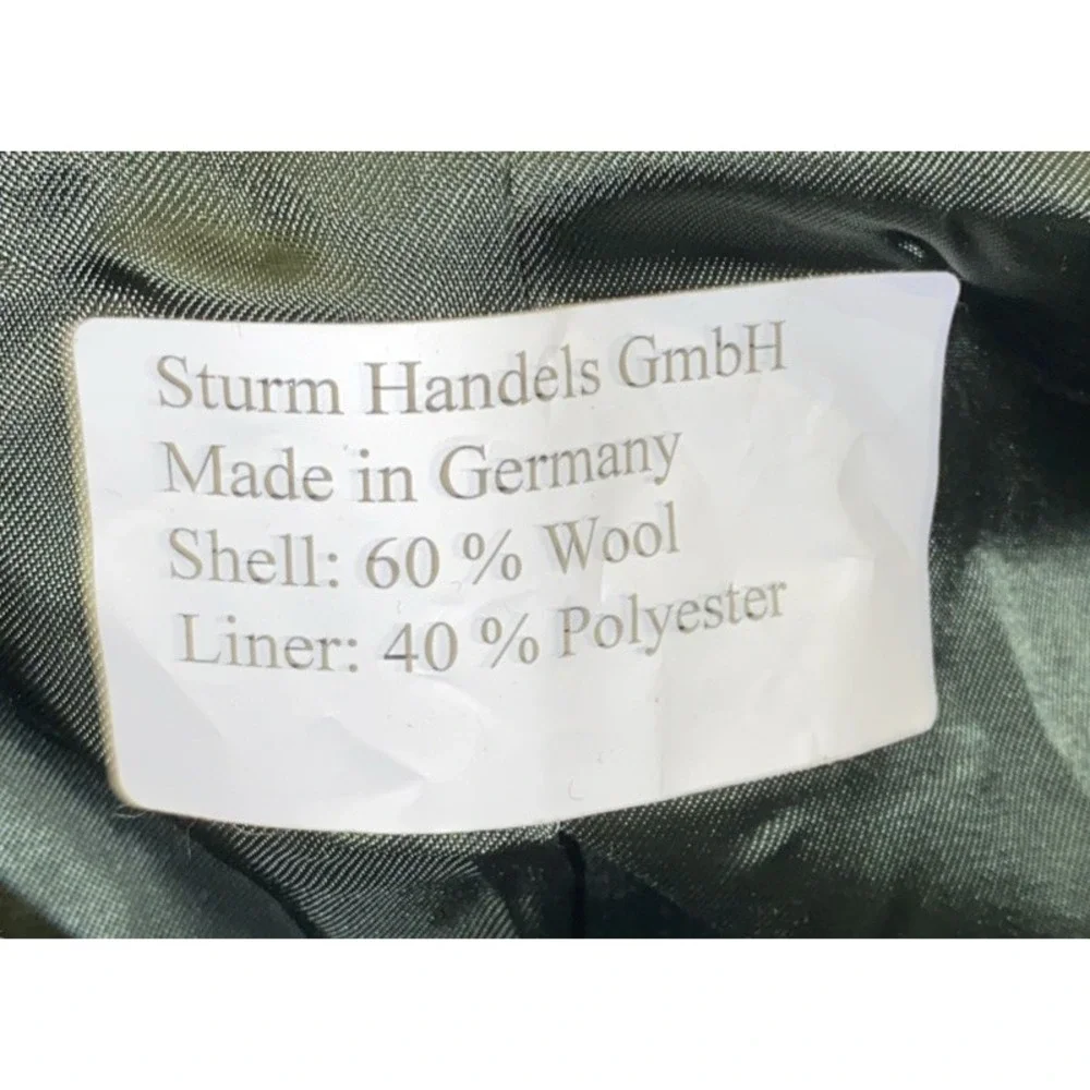Vintage Strum Handels GmbH  German Police Uniform‎ Jacket Green Metal Buttons